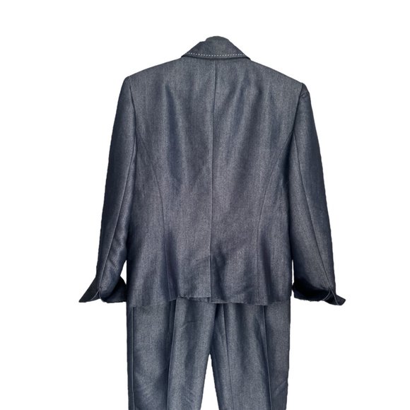 Norton McNaughton Navy Blue Zip Front Pantsuit 10P - Picture 12 of 16